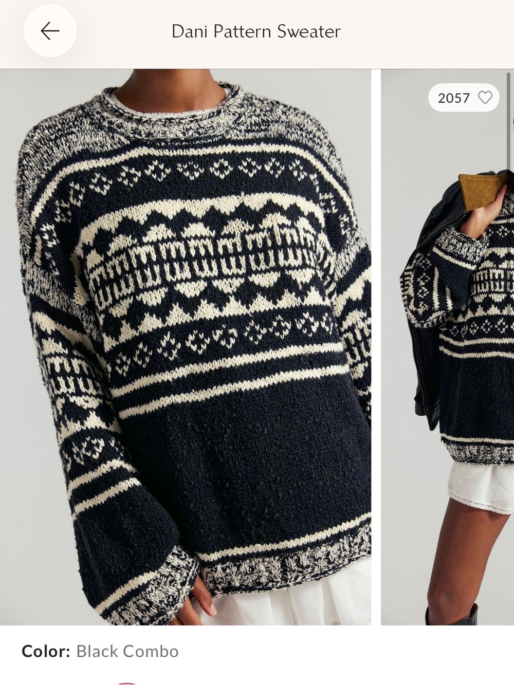 Free People Dani Pattern Sweater - Picture 3 of 3